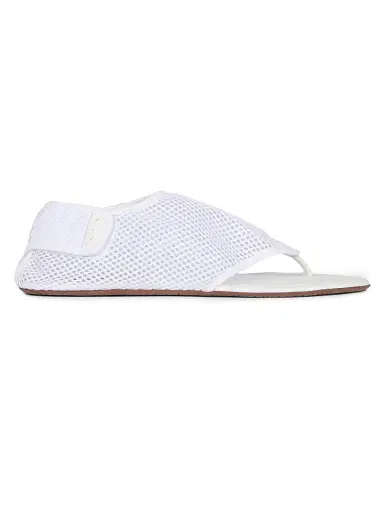 ALAIA Women's Mesh Sandals - Blanc Optique | Thumbnail 1 ALAIA Women's Mesh Sandals - Blanc Optique | Thumbnail 1
