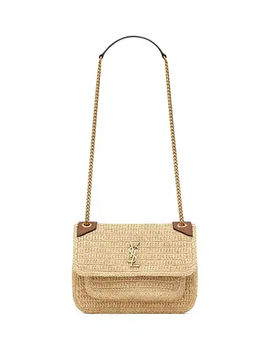 Saint Laurent Women's Niki Mini Shoulder Bag in Raffia | Thumbnail 1