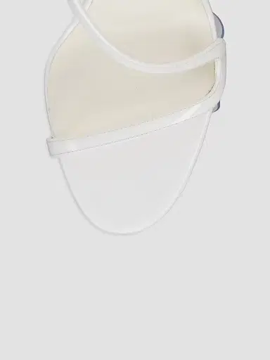 Christian Louboutin Women's Rosa Z Patent Leather 100MM Sandals - Bianco | Thumbnail 4