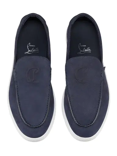 Christian Louboutin Men's Moonboat Leather Loafers - Zaffiro | Thumbnail 4 Christian Louboutin Men's Moonboat Leather Loafers - Zaffiro | Thumbnail 4