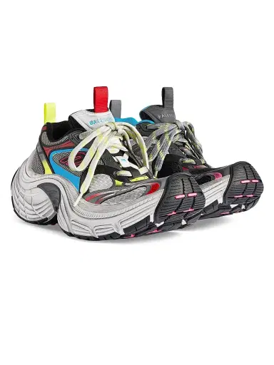 Balenciaga Men's 6XL Sneakers - Black White Multi - Size 12 | Thumbnail 2