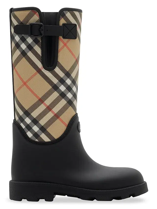 Burberry Women's Marsh Stamp Check High Boots - Black