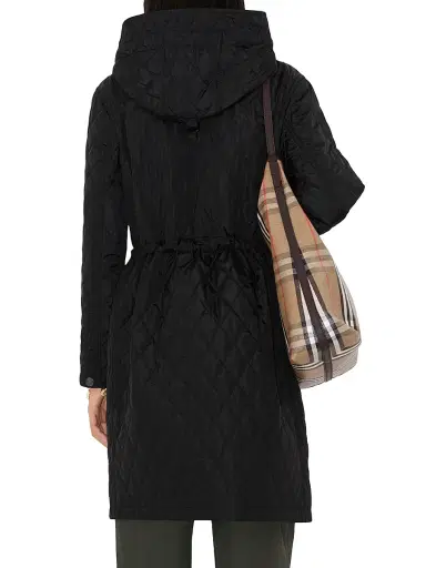 Burberry Women's Hillgate Quilted Coat - Black - Size XL | Thumbnail 4