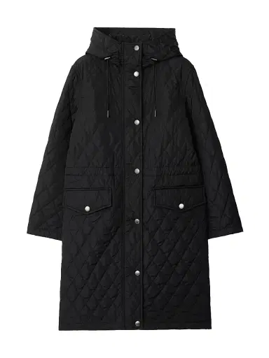 Burberry Women's Hillgate Quilted Coat - Black - Size XL | Thumbnail 1