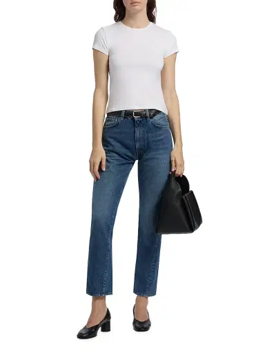 TOTEME Women's Twisted Seam Mid-Rise Ankle Jeans - Washed Blue - Size 30 | Thumbnail 2