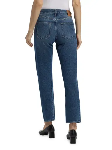 TOTEME Women's Twisted Seam Mid-Rise Ankle Jeans - Washed Blue - Size 30 | Thumbnail 5