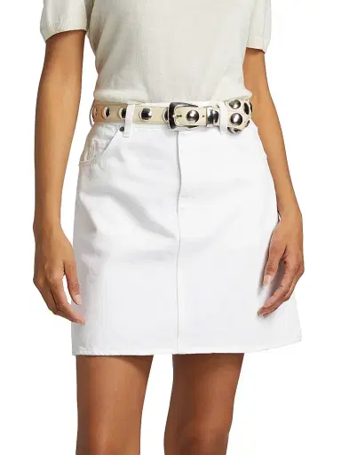 BLK DNM Women's Skirt 74 - White - Size 8 | Thumbnail 3