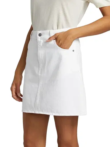 BLK DNM Women's Skirt 74 - White - Size 8 | Thumbnail 4