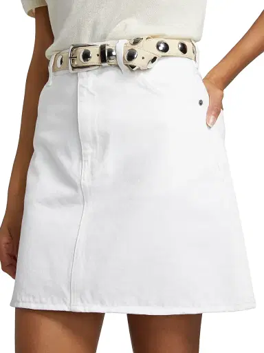 BLK DNM Women's Skirt 74 - White - Size 8 | Thumbnail 6