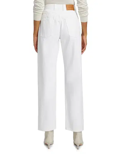 BLK DNM Women's Straight-Leg Jeans - White - Size 30 | Thumbnail 5