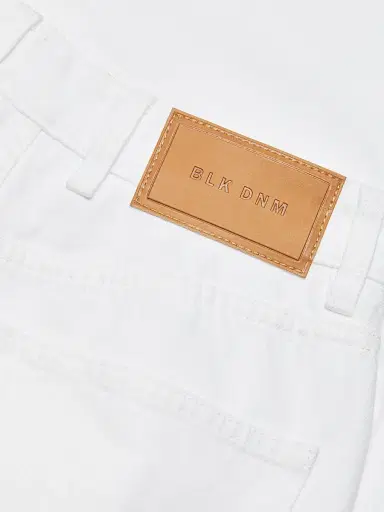 BLK DNM Women's Straight-Leg Jeans - White - Size 30 | Thumbnail 7
