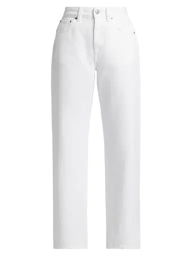 BLK DNM Women's Straight-Leg Jeans - White - Size 30 | Thumbnail 1