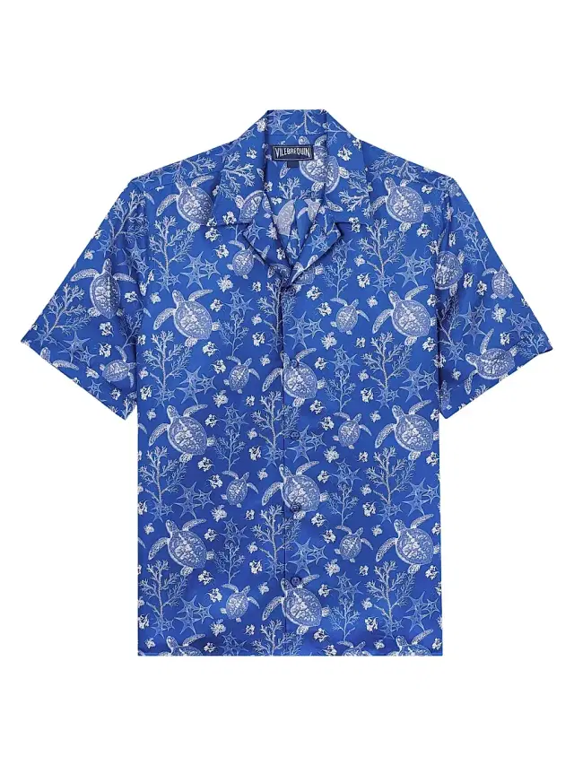 Men's X-Ray Turtles Silk Camp Shirt - Marrakech