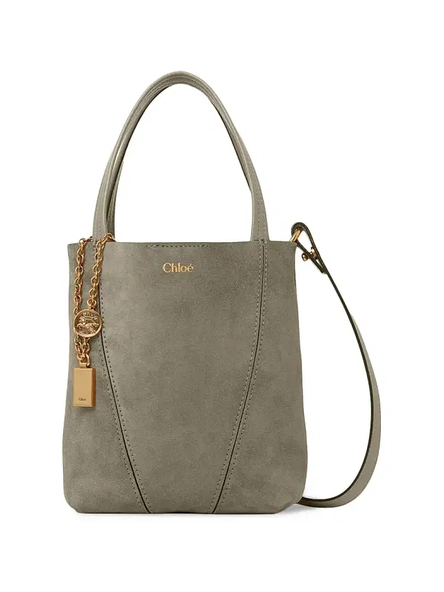 Chloé Women's  Spin Suede Tote Bag - Motty Grey