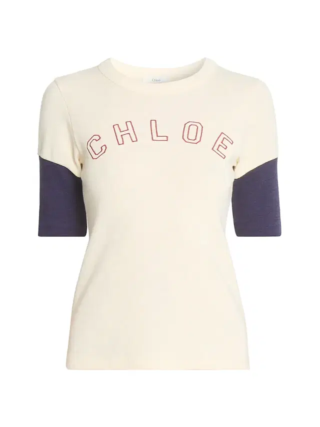 Women's Colorblocked Logo T-Shirt - Iconic Milk