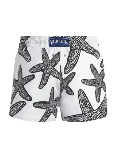 Vilebrequin Men's Starlettes Printed Stretch Swim Shorts - Blanc - Size XL | Thumbnail 2