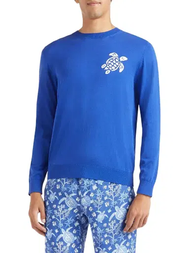 Vilebrequin Men's Turtle Cotton Crewneck Sweater - Marrakech - Size XXL | Thumbnail 4