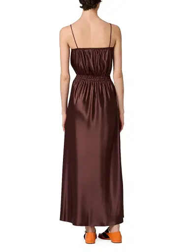 Miu Miu Women's Long Satin Dress - Brown - Size 6 | Thumbnail 3 Miu Miu Women's Long Satin Dress - Brown - Size 6 | Thumbnail 3