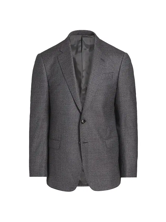 Men's Wool-Cashmere Sport Coat - Blue Brown