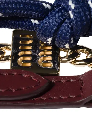 Miu Miu Women's Leather, Cord, and Metal Trick Bag Accessory | Thumbnail 2 Miu Miu Women's Leather, Cord, and Metal Trick Bag Accessory | Thumbnail 2