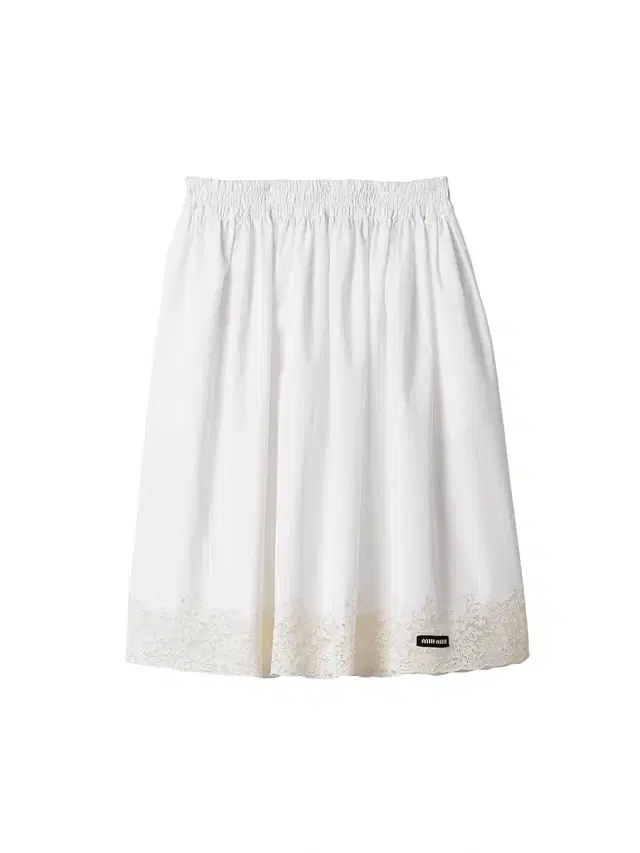 Women's Poplin Skirt - White