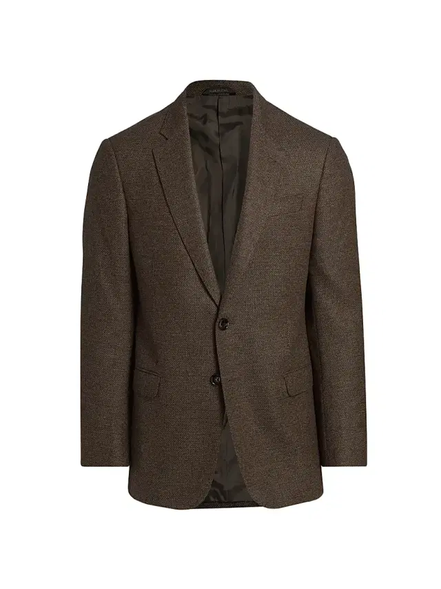 Men's Textured Wool-Cashmere Sportcoat - Brown