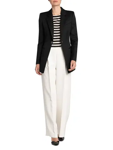 Giorgio Armani Women's Techno Scuba Blazer - Solid Black - Size 14 | Thumbnail 2 Giorgio Armani Women's Techno Scuba Blazer - Solid Black - Size 14 | Thumbnail 2