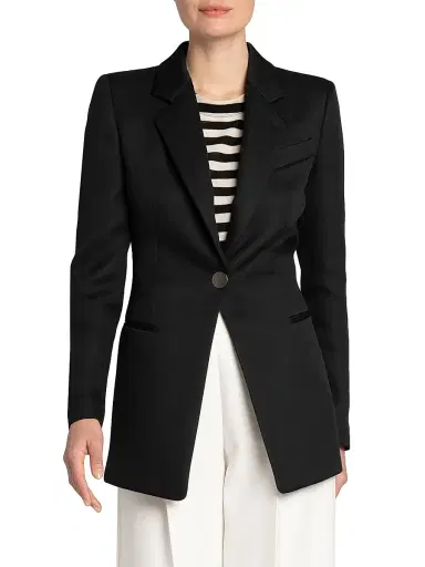 Giorgio Armani Women's Techno Scuba Blazer - Solid Black - Size 14 | Thumbnail 3 Giorgio Armani Women's Techno Scuba Blazer - Solid Black - Size 14 | Thumbnail 3