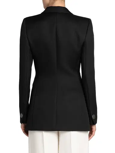 Giorgio Armani Women's Techno Scuba Blazer - Solid Black - Size 14 | Thumbnail 5 Giorgio Armani Women's Techno Scuba Blazer - Solid Black - Size 14 | Thumbnail 5