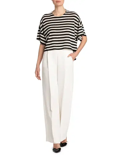 Giorgio Armani Women's Striped Oversized T-Shirt | Thumbnail 2 Giorgio Armani Women's Striped Oversized T-Shirt | Thumbnail 2