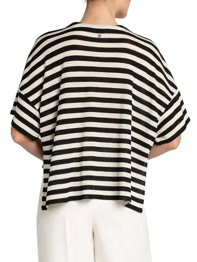 Giorgio Armani Women's Striped Oversized T-Shirt | Thumbnail 5 Giorgio Armani Women's Striped Oversized T-Shirt | Thumbnail 5