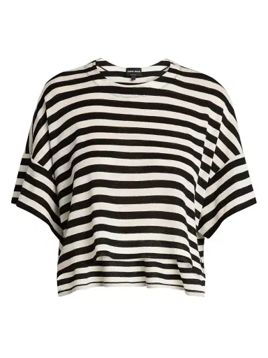 Giorgio Armani Women's Striped Oversized T-Shirt | Thumbnail 1 Giorgio Armani Women's Striped Oversized T-Shirt | Thumbnail 1