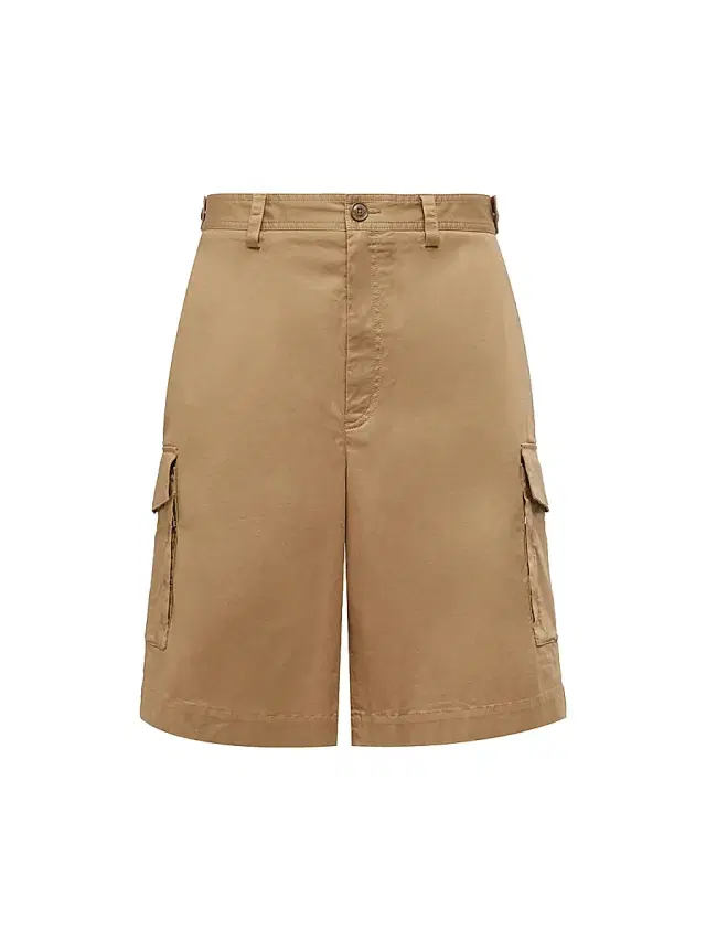 Men's Shorts in Cotton Gabardine - Beige