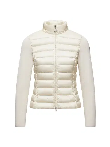 Moncler Women's Down-Filled Cardigan in Wool - White - Size XL | Thumbnail 1 Moncler Women's Down-Filled Cardigan in Wool - White - Size XL | Thumbnail 1