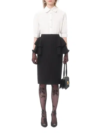 Valentino Garavani Women's Cotton Poplin Shirt - Optic White - Size 8 | Thumbnail 7