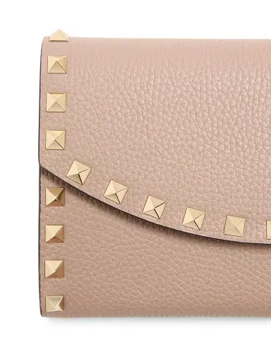 Valentino Garavani Women's Rockstud Wallet with Chain in Grainy Calfskin | Thumbnail 6