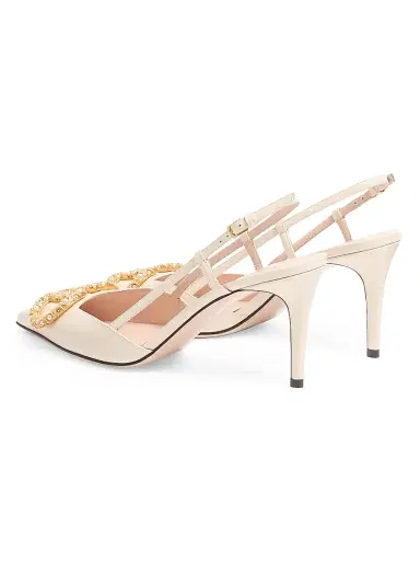 Valentino Garavani Women's VLogo Signature Slingback Calfskin 80MM Pumps | Thumbnail 3 Valentino Garavani Women's VLogo Signature Slingback Calfskin 80MM Pumps | Thumbnail 3