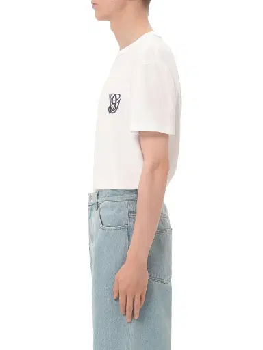 Valentino Garavani Men's Cotton T-Shirt with VG Patch - Ivory - Size XS | Thumbnail 3