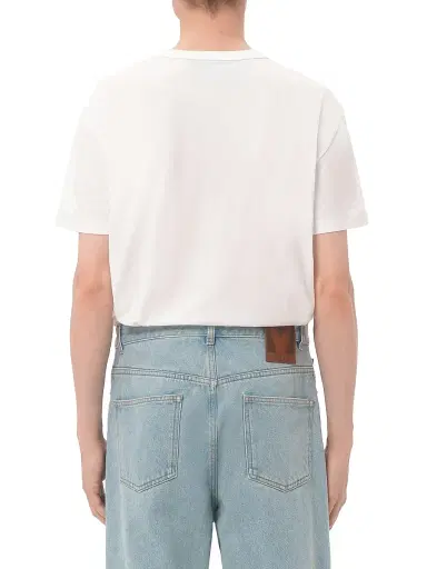 Valentino Garavani Men's Cotton T-Shirt with VG Patch - Ivory - Size XS | Thumbnail 4