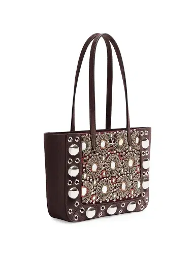 Valentino Garavani Women's Nellcôte Mini Embroidered Shopping Tote Bag | Thumbnail 3