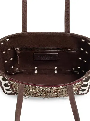 Valentino Garavani Women's Nellcôte Mini Embroidered Shopping Tote Bag | Thumbnail 7