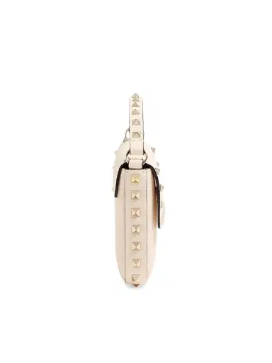 Valentino Garavani Women's Rockstud Grainy Calfskin Pouch - Light Ivory | Thumbnail 4 Valentino Garavani Women's Rockstud Grainy Calfskin Pouch - Light Ivory | Thumbnail 4