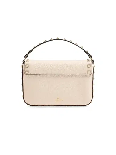 Valentino Garavani Women's Rockstud Grainy Calfskin Pouch - Light Ivory | Thumbnail 5 Valentino Garavani Women's Rockstud Grainy Calfskin Pouch - Light Ivory | Thumbnail 5