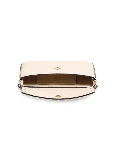 Valentino Garavani Women's Rockstud Grainy Calfskin Pouch - Light Ivory | Thumbnail 6 Valentino Garavani Women's Rockstud Grainy Calfskin Pouch - Light Ivory | Thumbnail 6