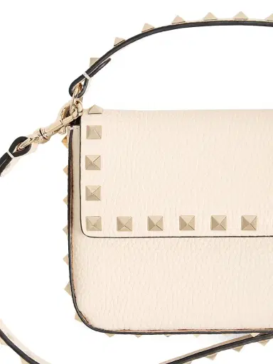 Valentino Garavani Women's Rockstud Grainy Calfskin Pouch - Light Ivory | Thumbnail 7 Valentino Garavani Women's Rockstud Grainy Calfskin Pouch - Light Ivory | Thumbnail 7