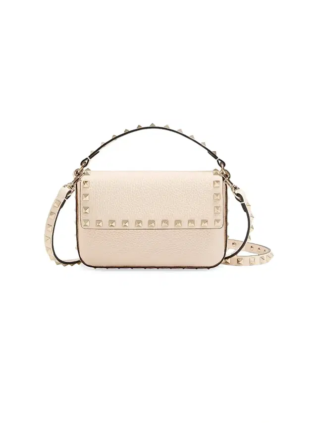 Valentino Garavani Women's Rockstud Grainy Calfskin Pouch - Light