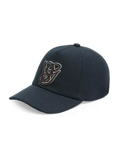 Valentino Garavani Men's Cotton Baseball Cap with Embroidery - Blue - Size Medium | Thumbnail 3