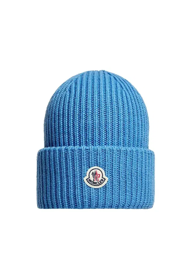 Men's Beanie Hat in Wool and Cashmere - Light Blue