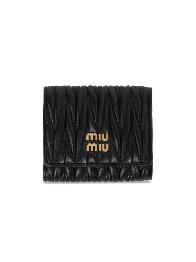 Miu Miu Women's  Matelasse Nappa Leather Wallet - Black