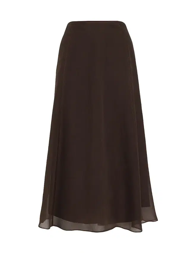 Brunello Cucinelli Women's Crispy Silk Circle Skirt - Cocoa